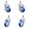 Service Caster 4 Inch SS Blue Polyurethane Swivel 1/2 Inch Threaded Stem Caster Brakes SCC, 2PK SSTS20S414-PPUB-BLUE-TLB-121315-2-S2 - alternate 1
